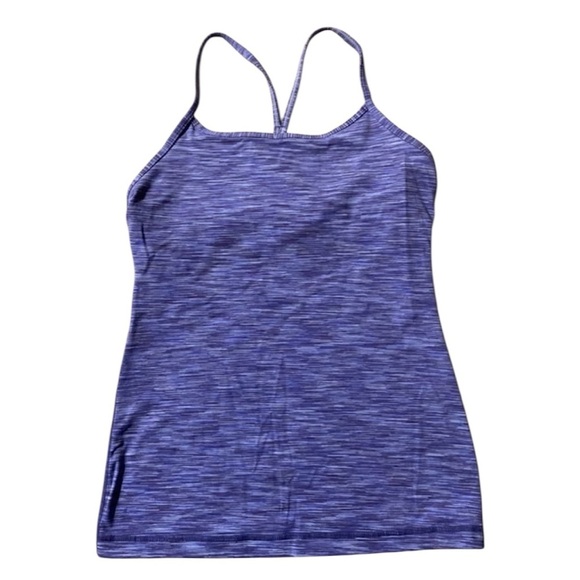 Lululemon flow y tank top. Size 6. Purple. Gym. Running. Workout. Active - Picture 2 of 5